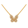 24K Gold-Plated Crystal Butterfly Necklace