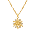 24K Gold-Plated Crystal Sun Necklace