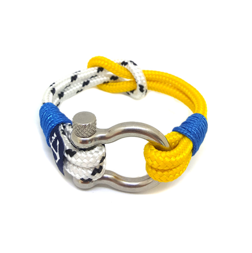 Geel en Wit Zeemansboei Armband