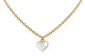 24K Natural Seashell Heart Necklace
