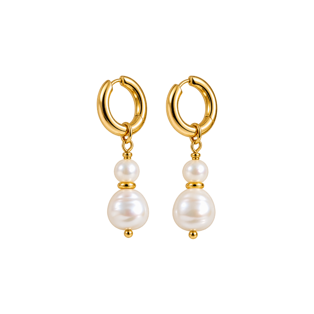 24K Gold-Plated Freshwater Pearl Drop Earrings