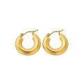 18K Gold-Plated Layered Hoop Earrings