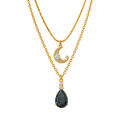 Moon Layered Necklace 18K gold Plated