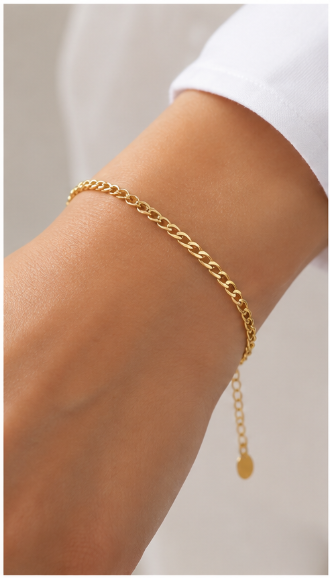 18K Gold-Plated Crystal Tennis Bracelet