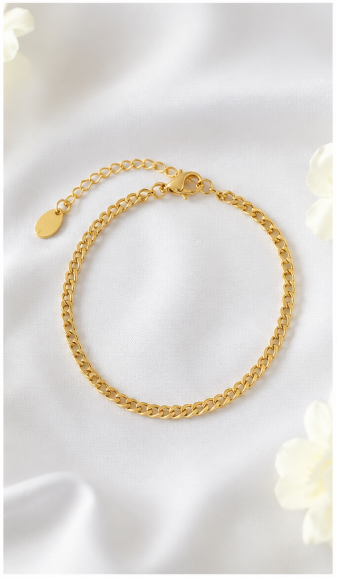 18K Gold-Plated Crystal Tennis Bracelet