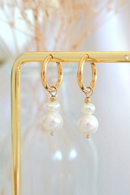 24K Gold-Plated Freshwater Pearl Drop Earrings