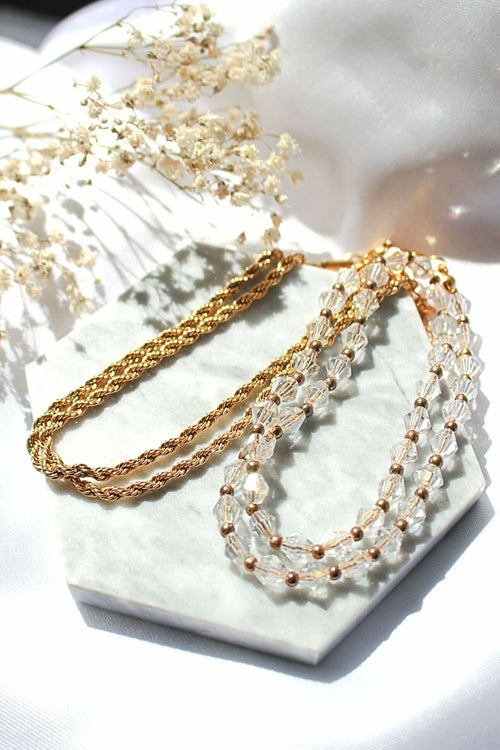 24K Gold-Plated Twisted Rope Chain Necklace