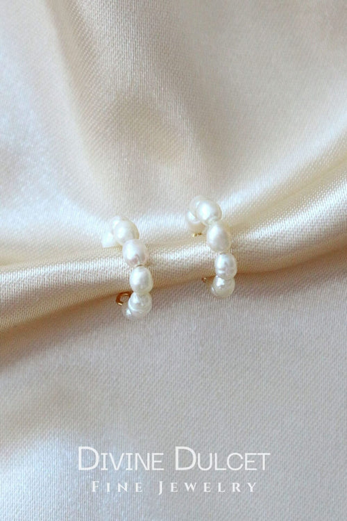 18K Gold-Plated Freshwater Pearl Ear Cuffs