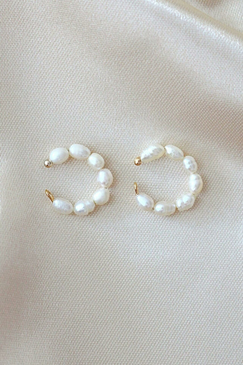 18K Gold-Plated Freshwater Pearl Ear Cuffs