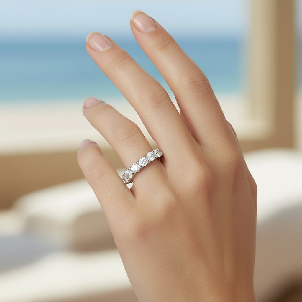LOAS932 - Silver 925 Sterling Silver Ring with AAA Grade CZ  in Clear